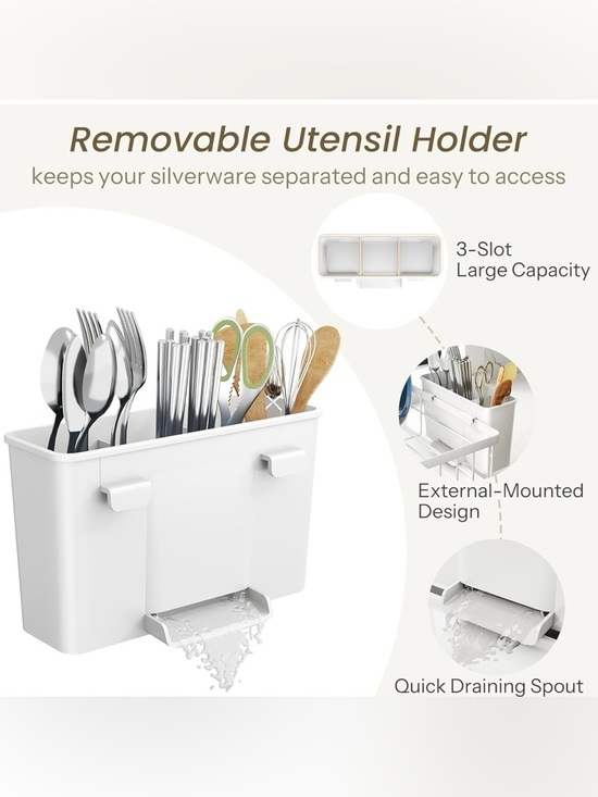 SNTD Dish Drying Rack-white - Picture 7 of 10